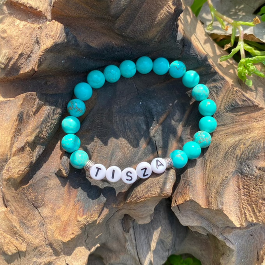 TISZA türkizkék ásvány karkötő