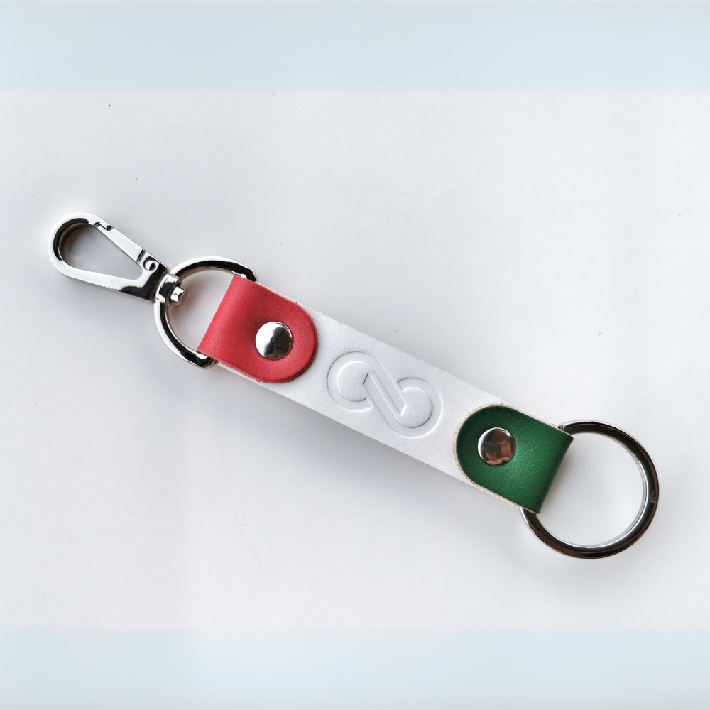 TISZA trikolor bőr kulcstartó