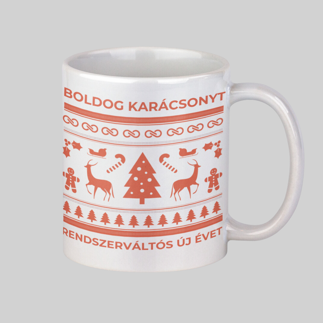 TISZA kerámia bögre - Boldog Karácsonyt!