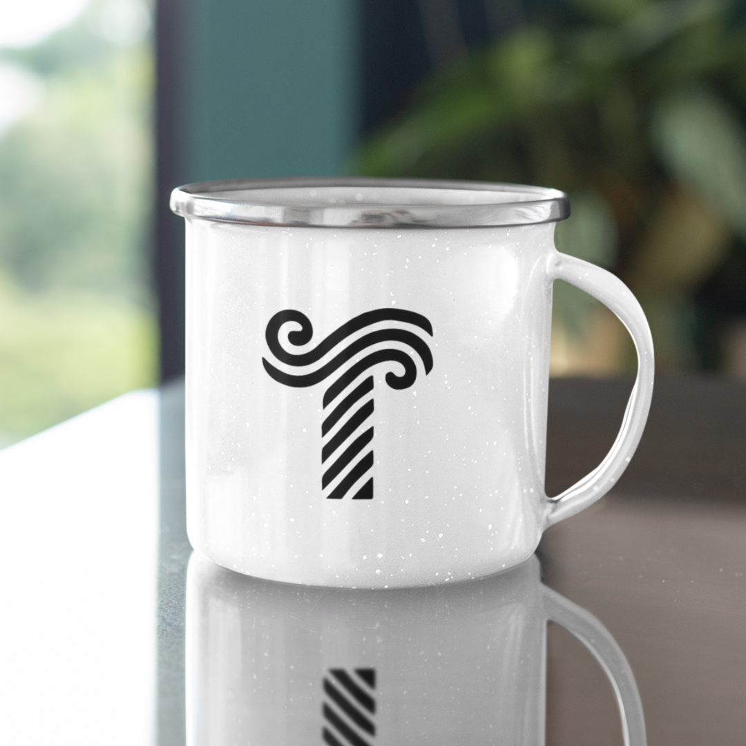 TISZA fém bögre - T logó