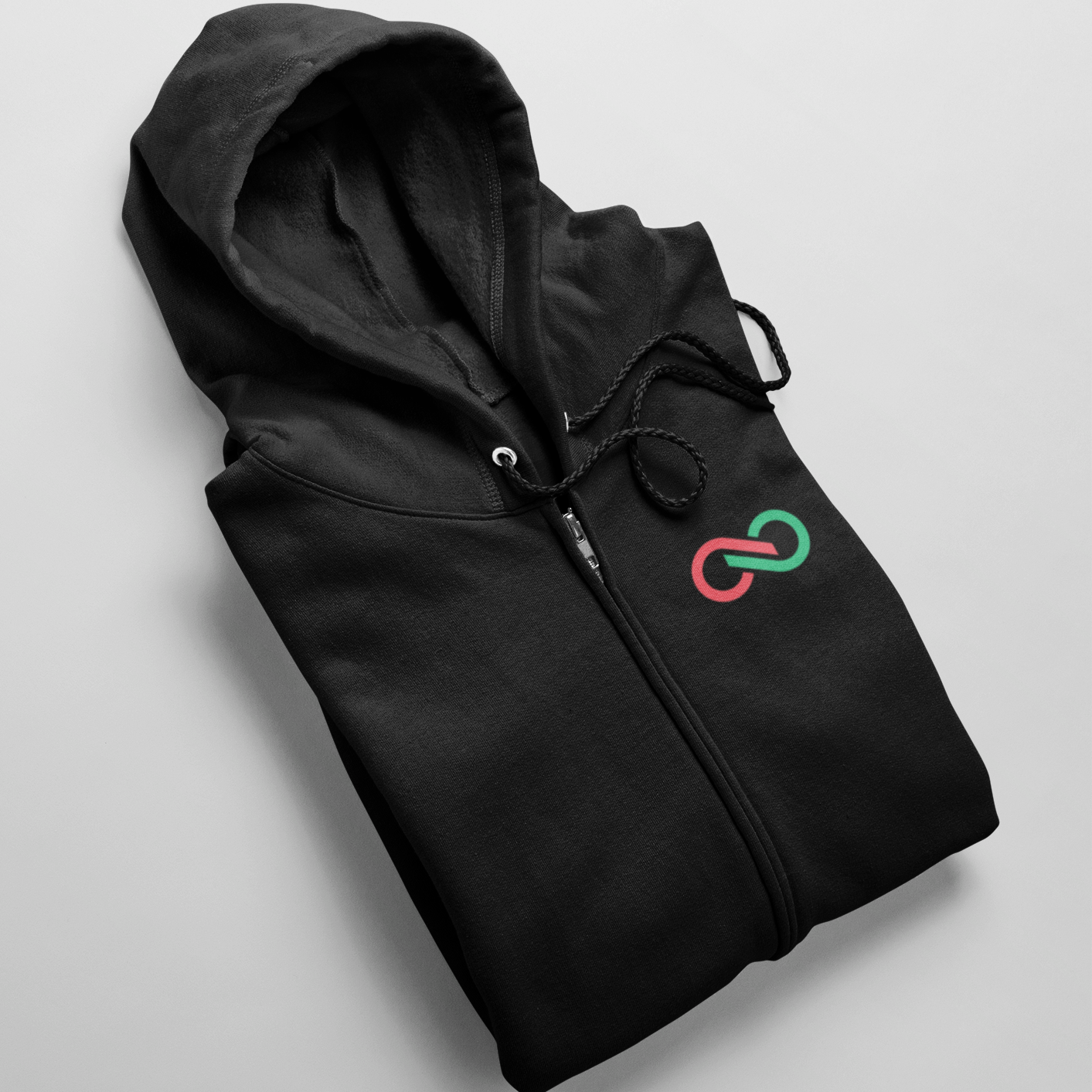 TISZA cipzáras kapucnis pulóver - Logo - Unisex