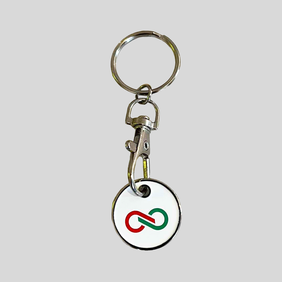 TISZA kulcstartó bevásárlókocsiba való érmével