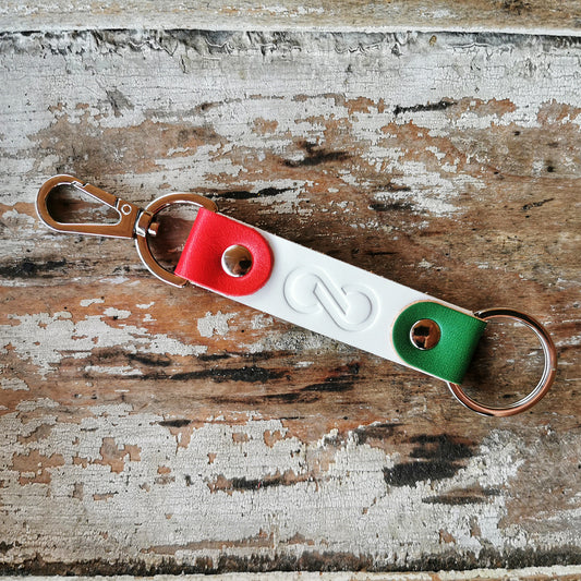 TISZA trikolor bőr kulcstartó