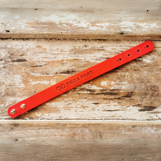 TISZA bőr karkötő - Logo