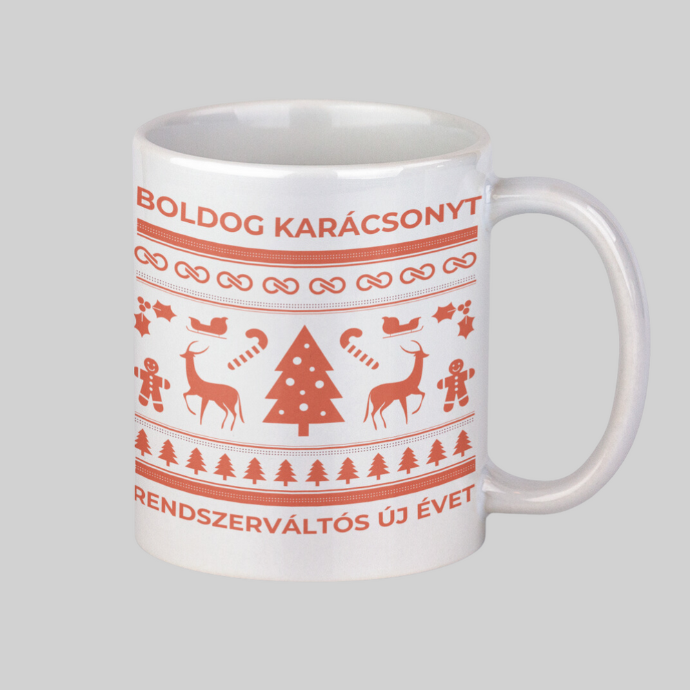 TISZA kerámia bögre - Boldog Karácsonyt!