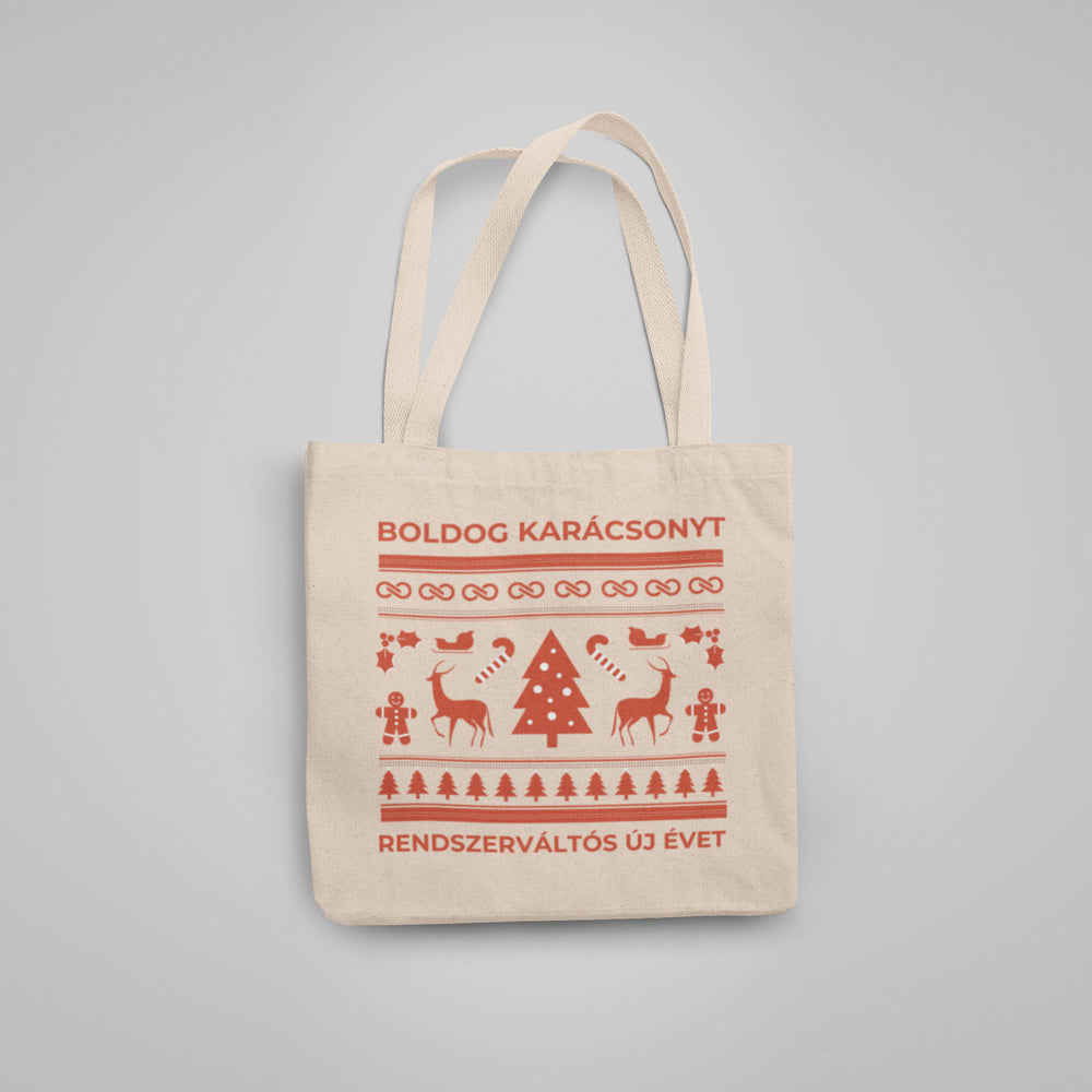 TISZA vászontáska - Boldog Karácsonyt!