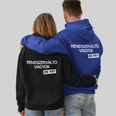 TISZA cipzáras kapucnis pulóver - Rendszerváltó vagyok